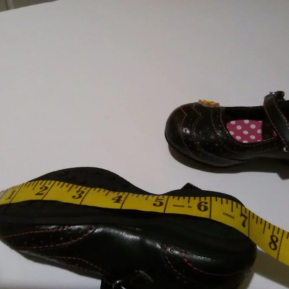 Buster Browns Girls Dress Shoe Color Black/Pink Youth Size 9 NWOT